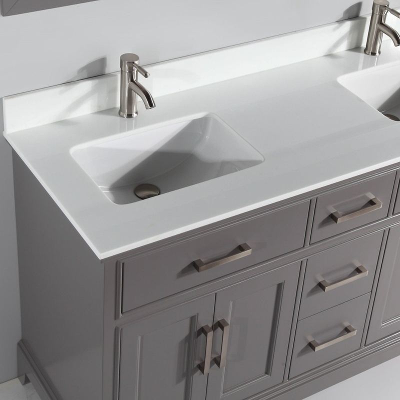 Vanity Art - Paris 72" Double Sink Bathroom Vanity Set with Sink and Mirrors