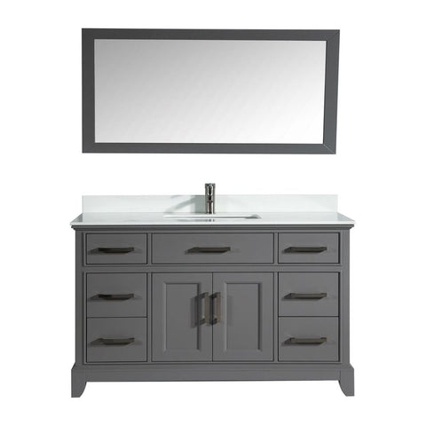 Vanity Art - Paris 60" Single Sink Bathroom Vanity Set with Sink and Mirror