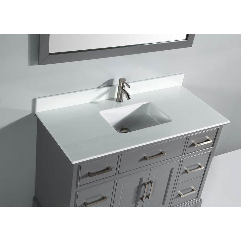 Vanity Art - Paris 60" Single Sink Bathroom Vanity Set with Sink and Mirror