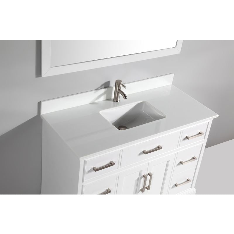 Vanity Art - Paris 60" Single Sink Bathroom Vanity Set with Sink and Mirror