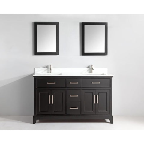 Vanity Art - Paris 72" Double Sink Bathroom Vanity Set with Sink and Mirrors