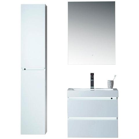 Vanity Art - Riga 24" LED Lighted Wall-mount Single Sink Bathroom Vanity