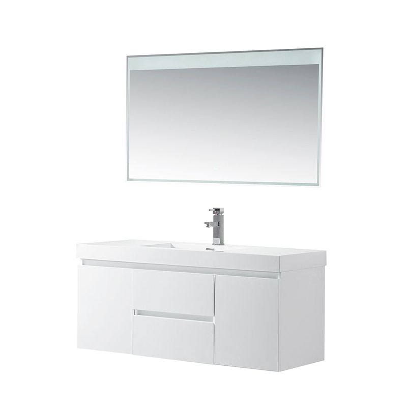 Vanity Art - Berlin 48" Single Sink Wall-Mount Bathroom Vanity