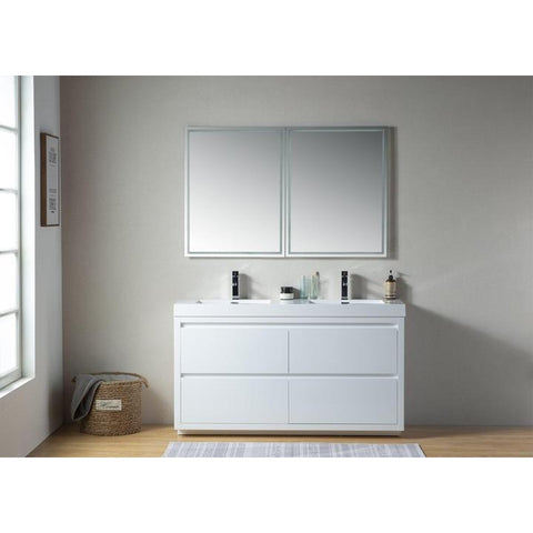 Vanity Art - Berlin 60" Freestanding Double Sink Bathroom Vanity