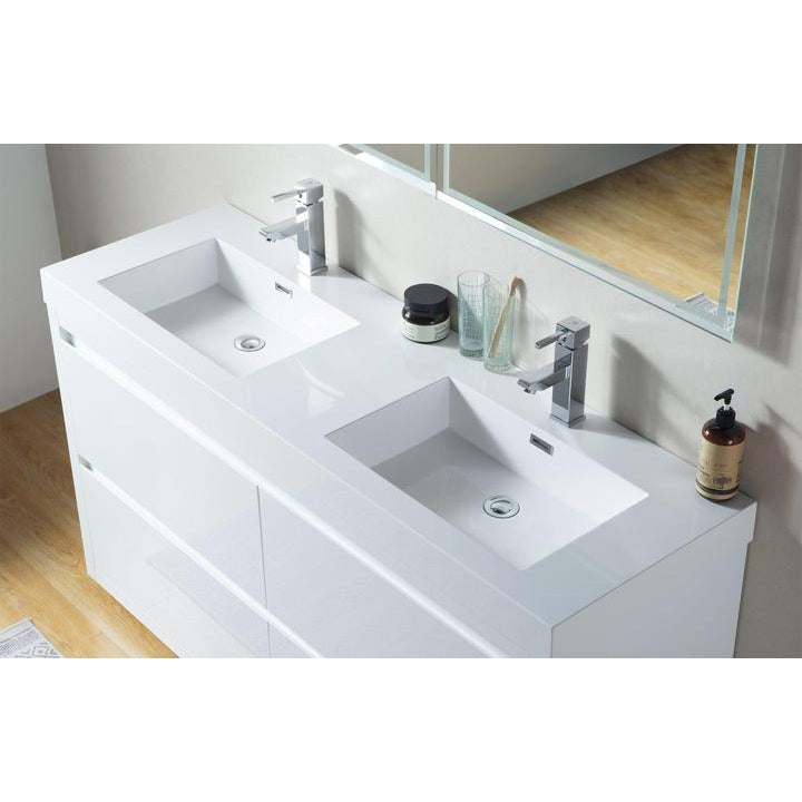 Vanity Art - Berlin 60" Freestanding Double Sink Bathroom Vanity