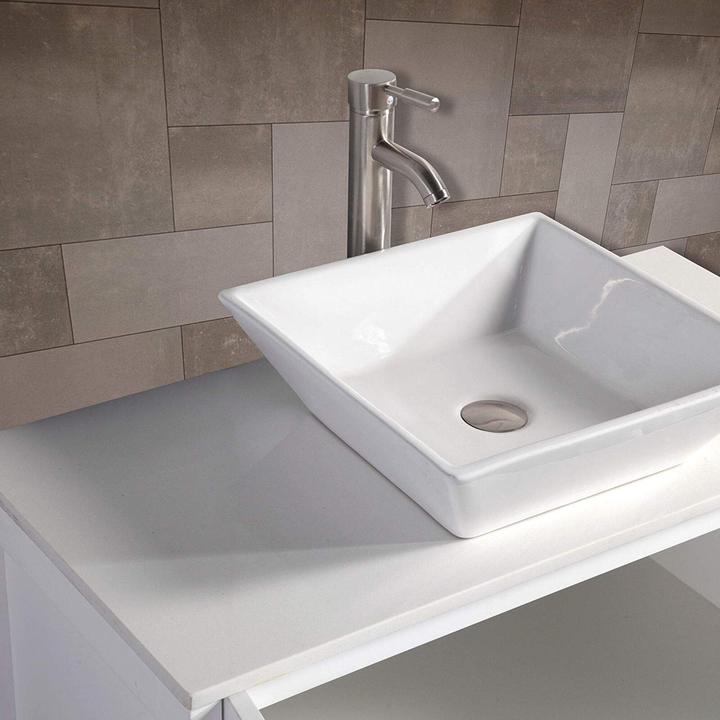 Vanity Art - Monaco 108" Double Vessel Sink Bathroom Vanity Set with Sinks and Mirrors - 3 Side Cabinets