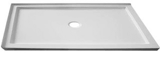 Agathe 32" x 48" Corner Shower Base with Middle Drain - Hbdepot
