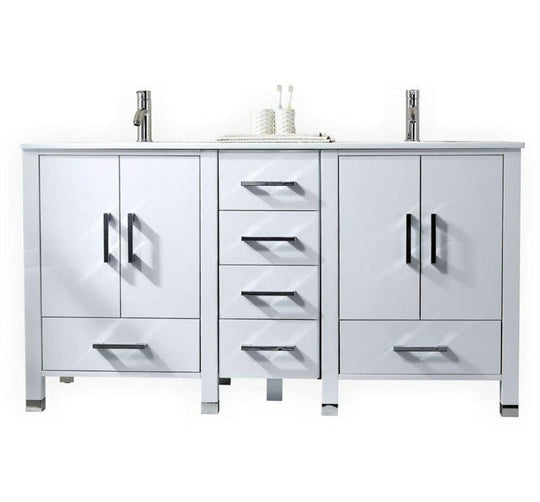 Anziano 71" Double SinkVanity w/  Quartz Countertop - Home and Bath Depot