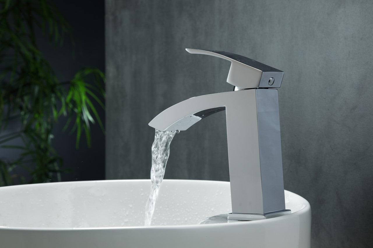 Aqua Balzo Single Lever Wide Spread Bathroom Vanity Faucet - Hbdepot
