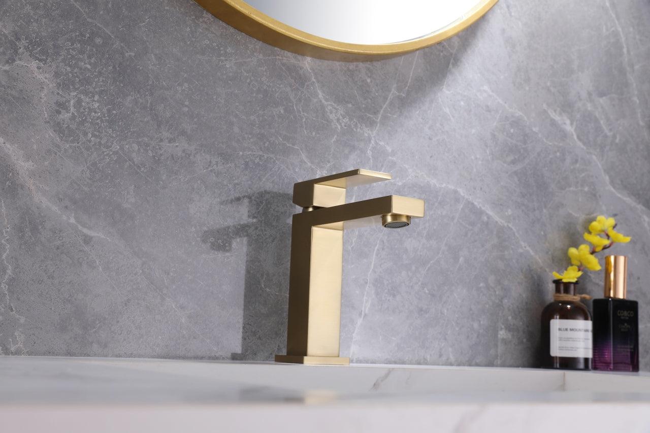 Aqua Kubo Single Lever Bathroom Vanity Faucet - Hbdepot