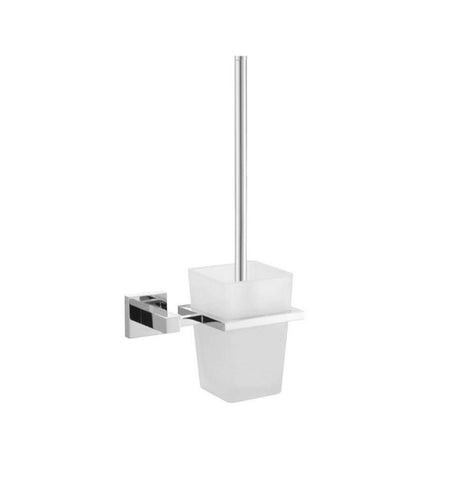 Aqua Piazza Frosted Glass Toilet Brush - Home and Bath Depot