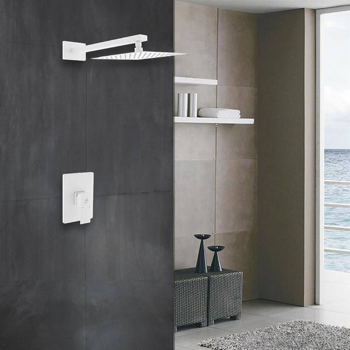 Aqua Piazza Shower Set with Square Rain Shower - Home and Bath Depot