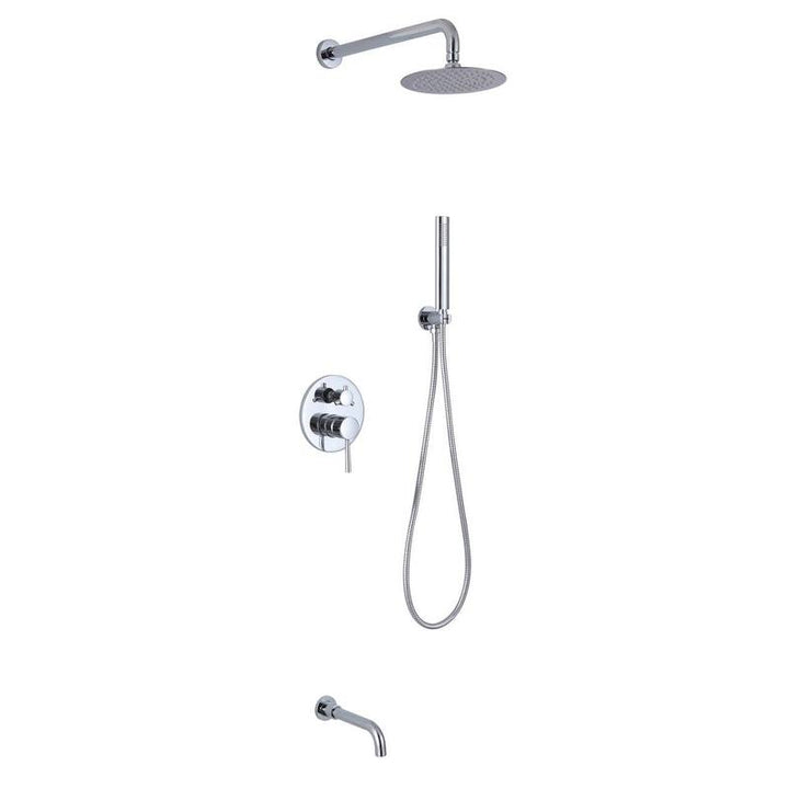 Aqua Rondo Shower Set With Rain Shower (Handheld and Tub Filler) - Home and Bath Depot