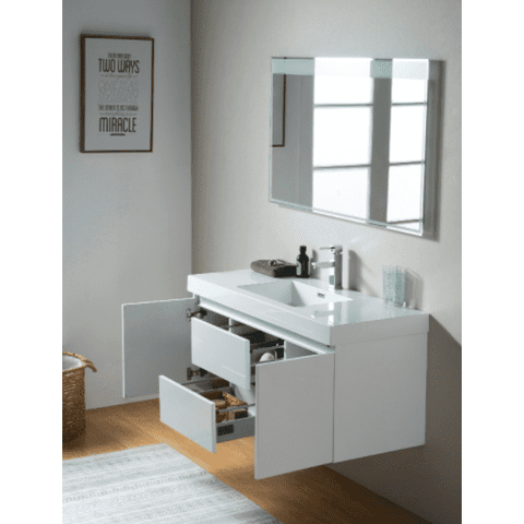 Vanity Art - Berlin 48" Single Sink Wall-Mount Bathroom Vanity