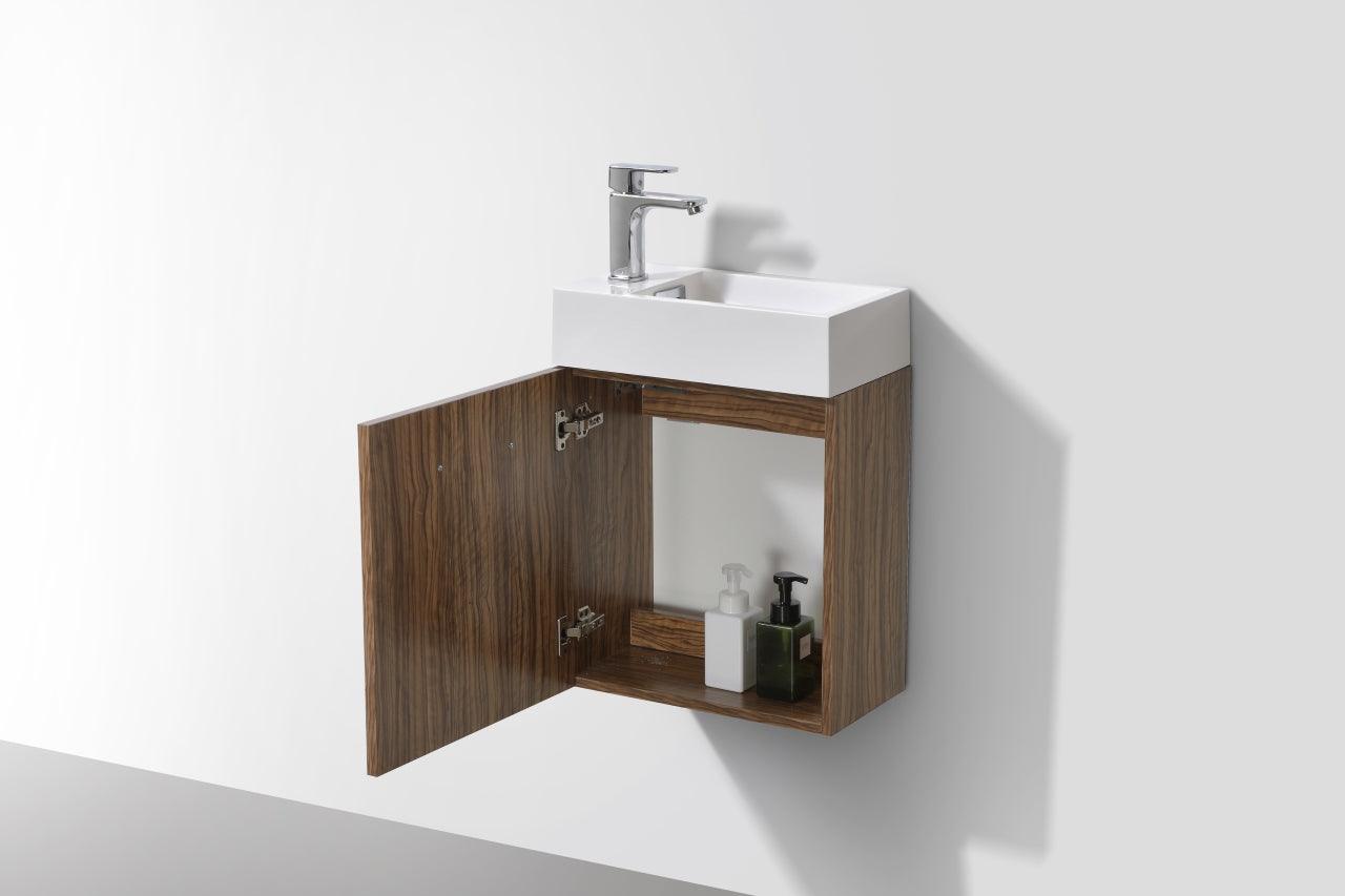 Bliss 18" Wall Mount Modern Bathroom Vanity - Home and Bath Depot