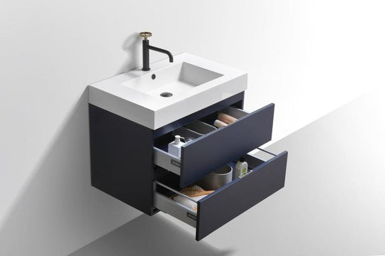 Bliss 30" Wall Mount Modern Bathroom Vanity - Home and Bath Depot