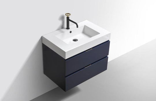 Bliss 30" Wall Mount Modern Bathroom Vanity - Home and Bath Depot