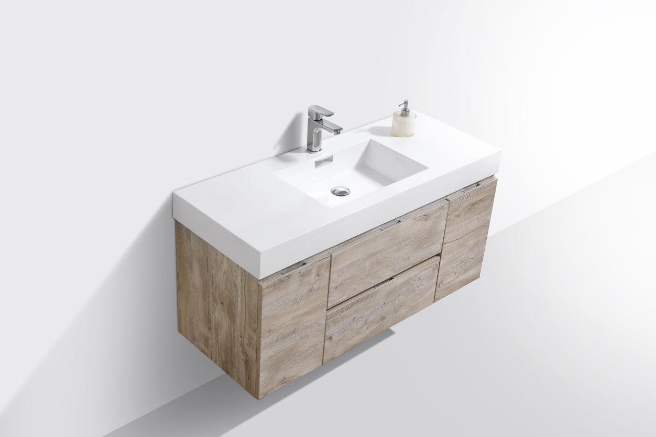 Bliss 48" Wall Mount Modern Bathroom Vanity - Home and Bath Depot