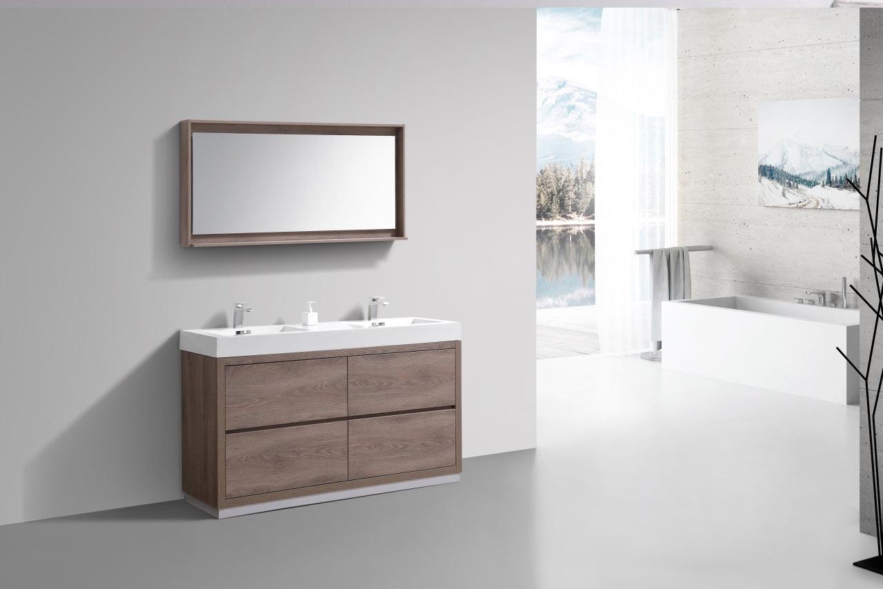 Bliss 60" Double Sink Free Standing Modern Bathroom Vanity - Home and Bath Depot