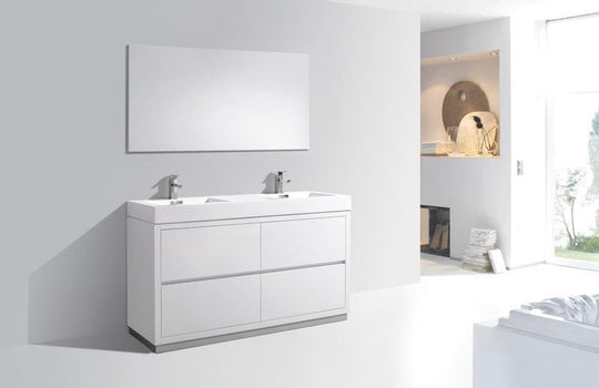 Bliss 60" Double Sink Free Standing Modern Bathroom Vanity - Home and Bath Depot