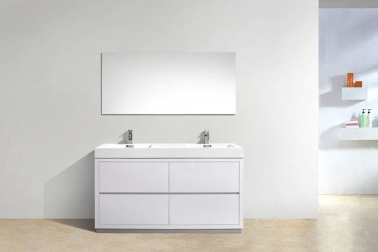 Bliss 60" Double Sink Free Standing Modern Bathroom Vanity - Home and Bath Depot