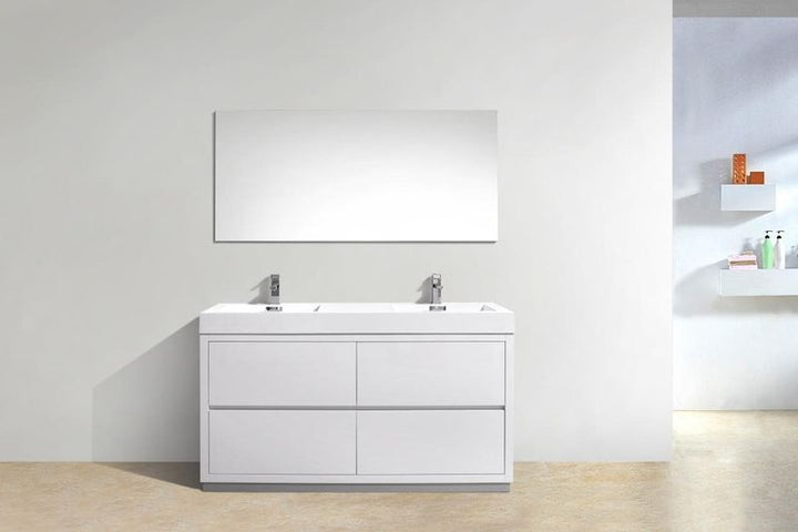 Bliss 60" Double Sink Free Standing Modern Bathroom Vanity - Home and Bath Depot