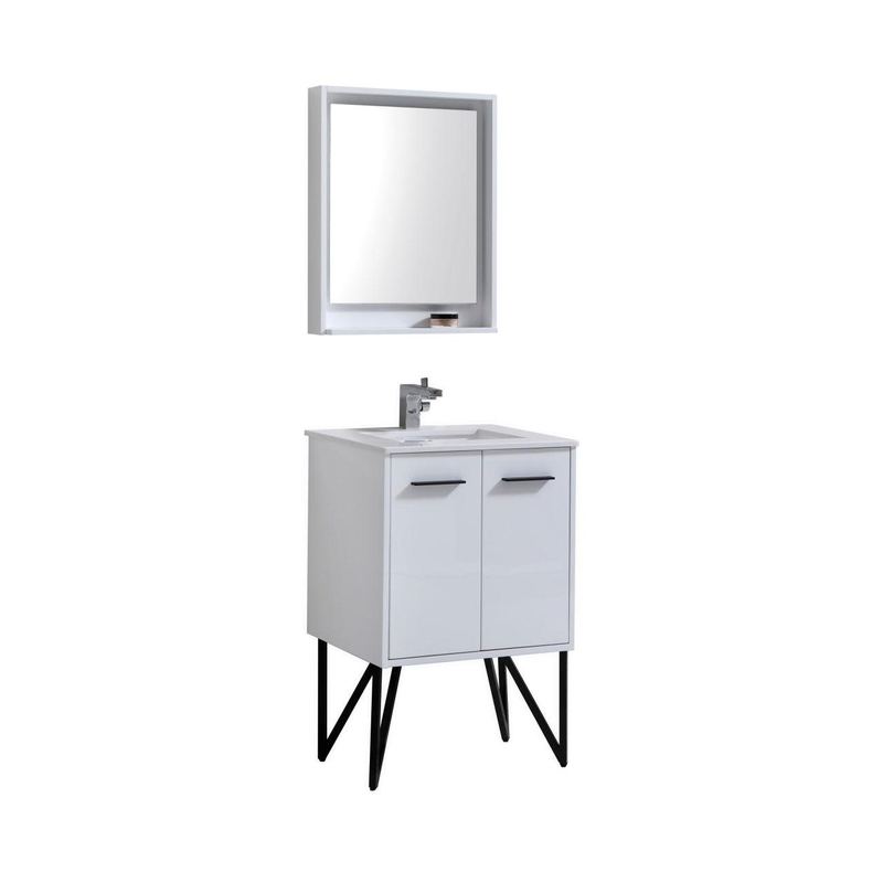Bosco 24" Modern Bathroom Vanity w/ Quartz Countertop - Home and Bath Depot