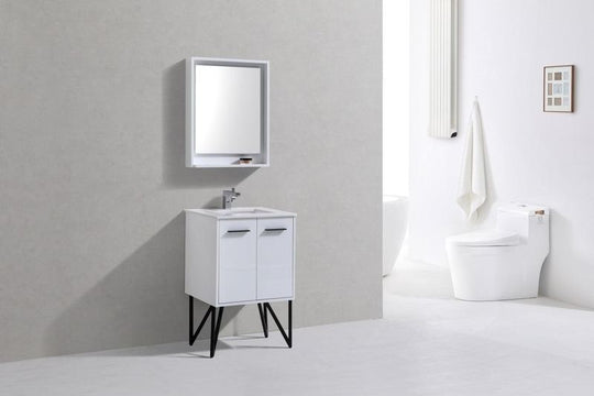 Bosco 24" Modern Bathroom Vanity w/ Quartz Countertop - Home and Bath Depot