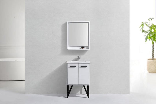 Bosco 24" Modern Bathroom Vanity w/ Quartz Countertop - Home and Bath Depot