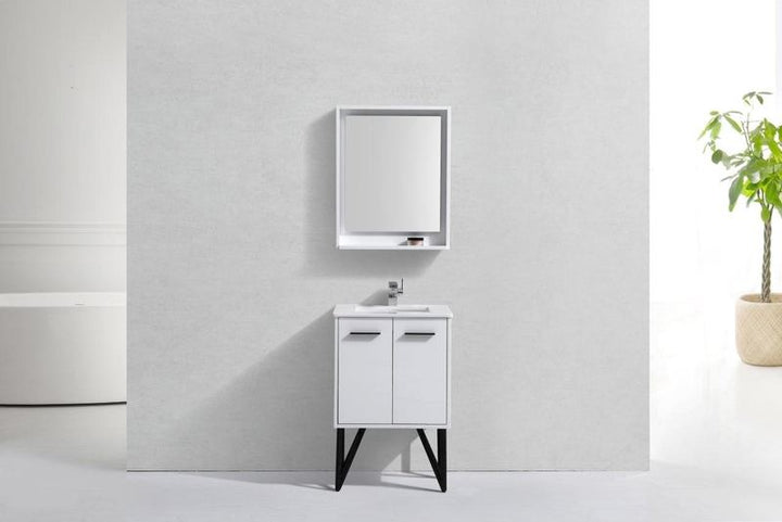 Bosco 24" Modern Bathroom Vanity w/ Quartz Countertop - Home and Bath Depot