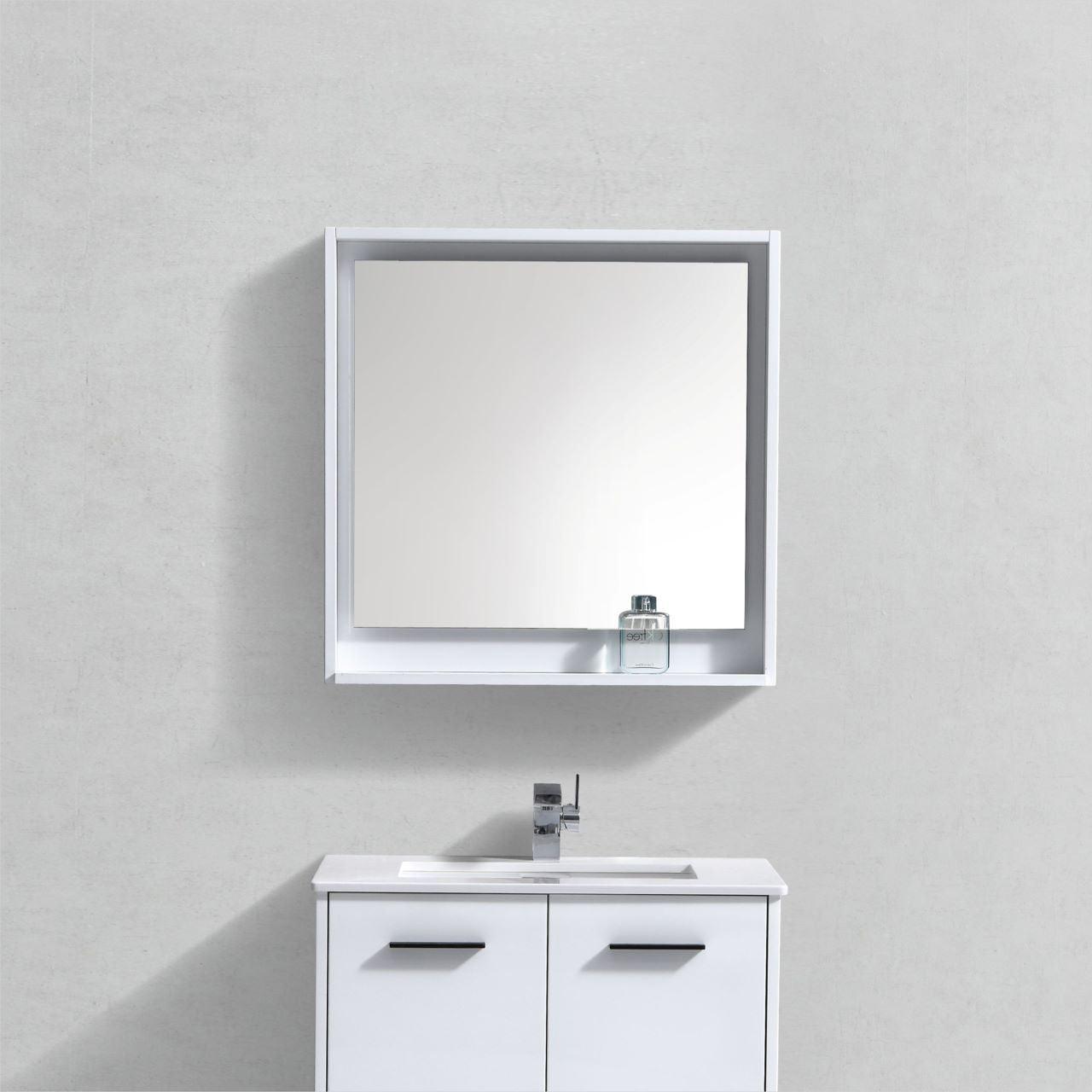 Bosco 30" Framed Mirror With Shelve - Hbdepot