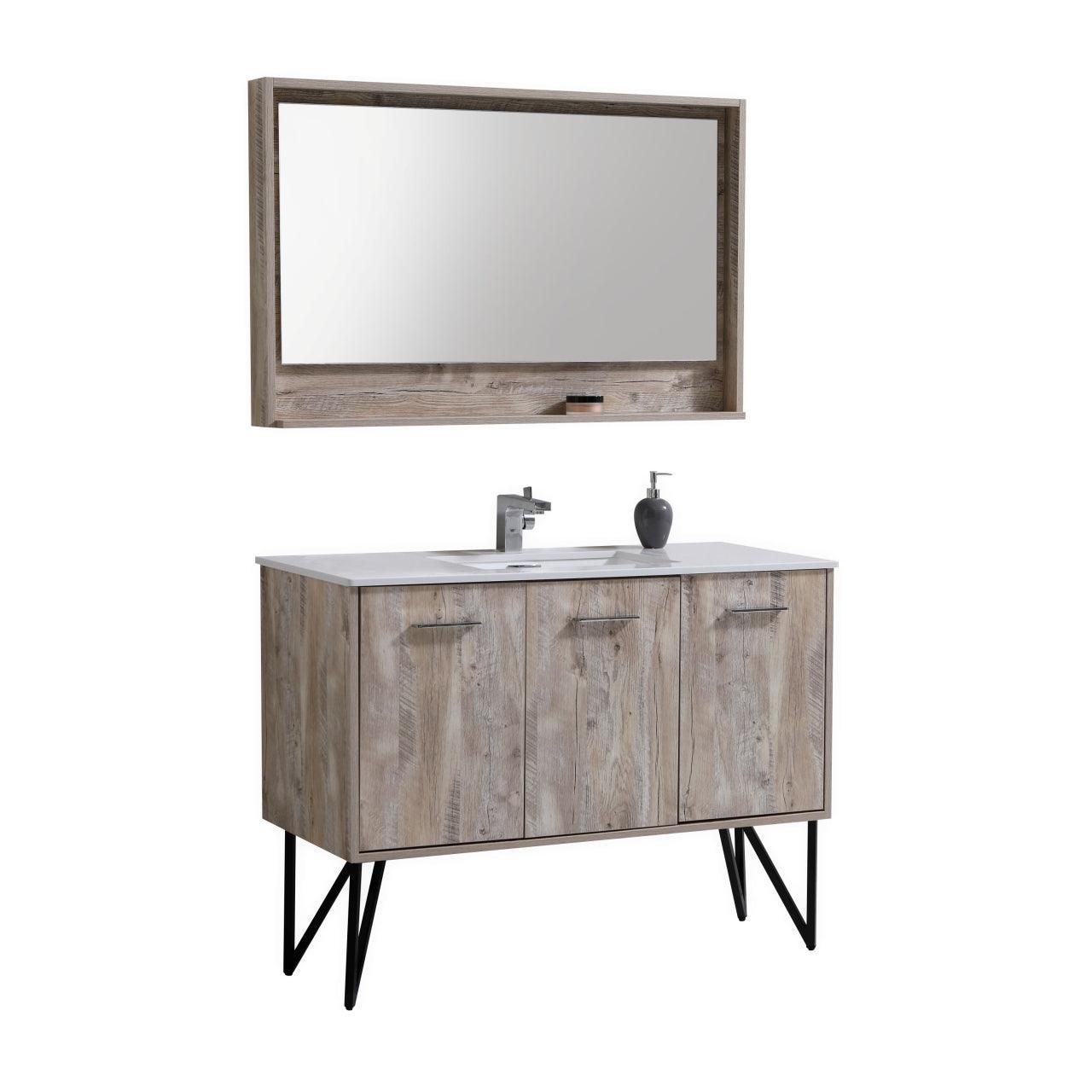 Bosco 48" Modern Bathroom Vanity w/ Quartz Countertop - Home and Bath Depot