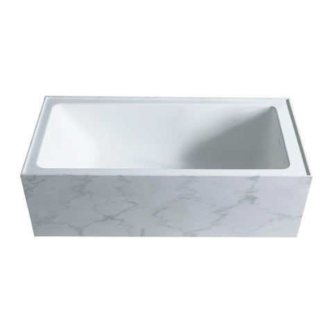 Brado 71" Corian Marble Freestanding Bathtub - Hbdepot