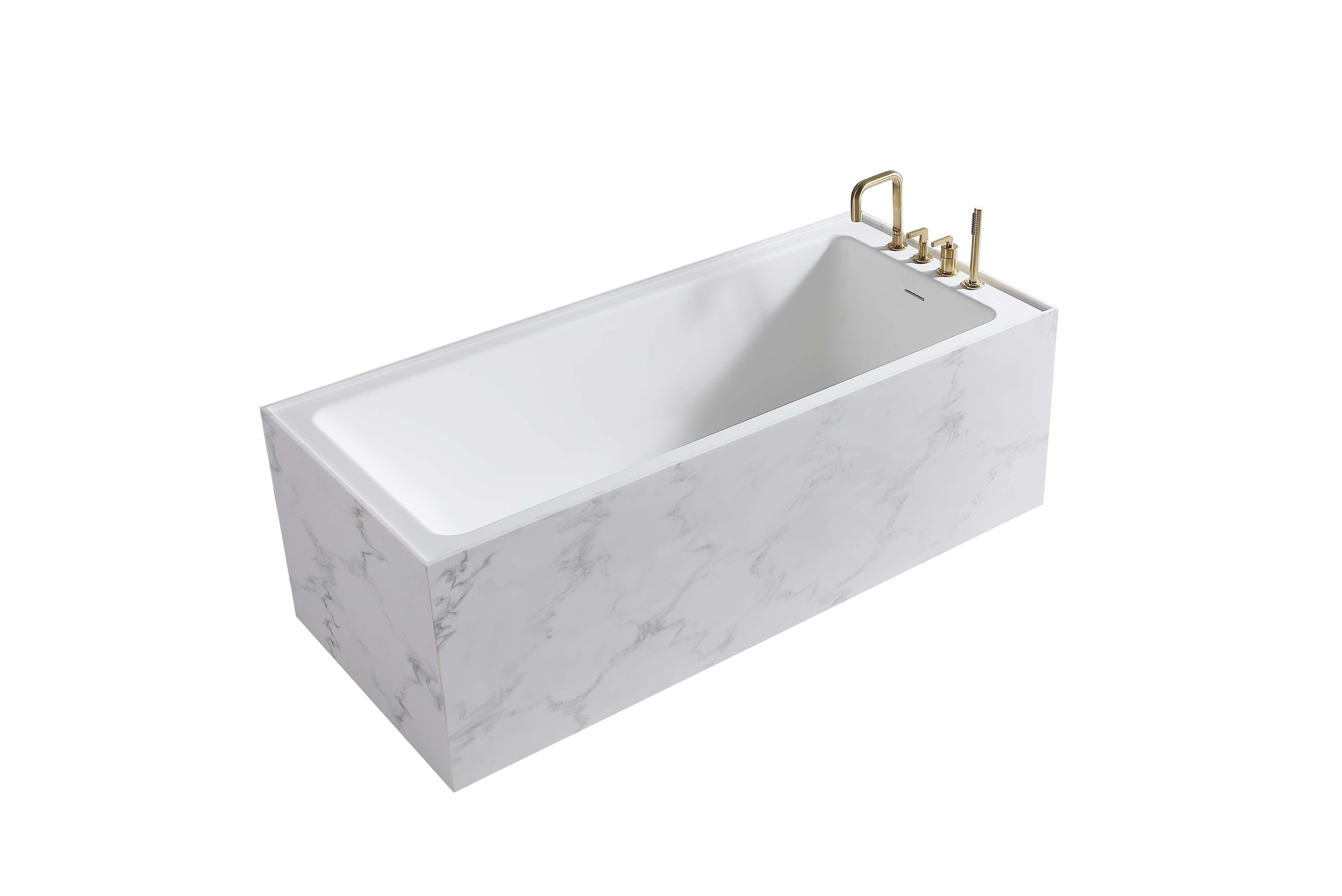 Brado 71" Corian Marble Freestanding Bathtub - Hbdepot