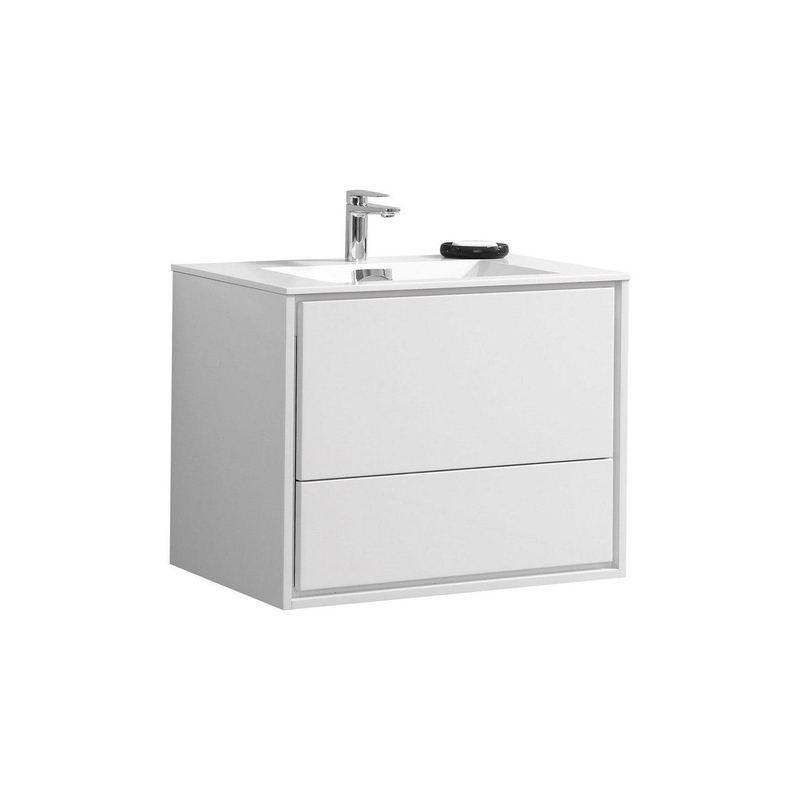 DeLusso 30" Wall Mount Modern Bathroom Vanity - Home and Bath Depot