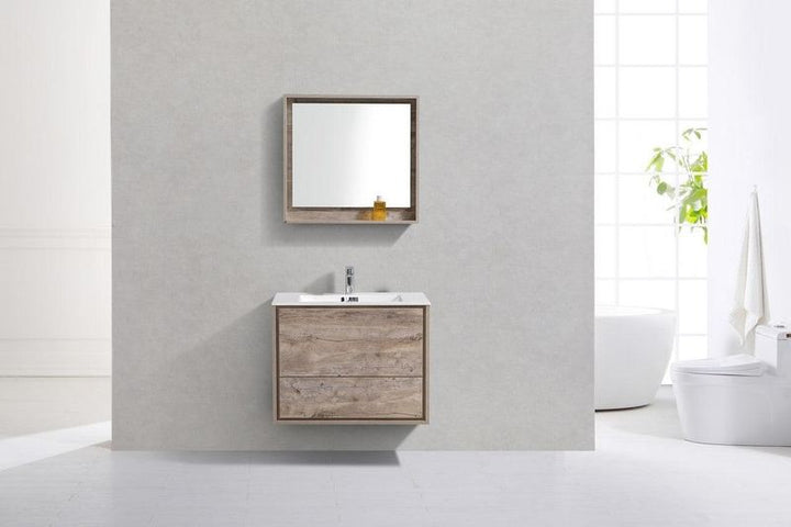 DeLusso 30" Wall Mount Modern Bathroom Vanity - Home and Bath Depot