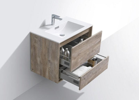 DeLusso 30" Wall Mount Modern Bathroom Vanity - Home and Bath Depot