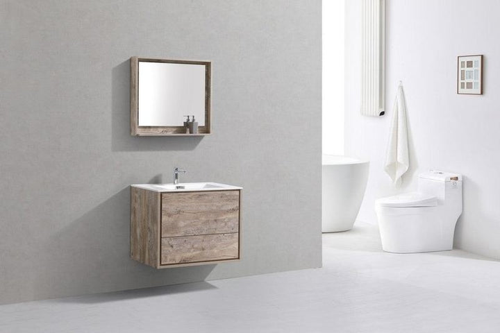 DeLusso 30" Wall Mount Modern Bathroom Vanity - Home and Bath Depot