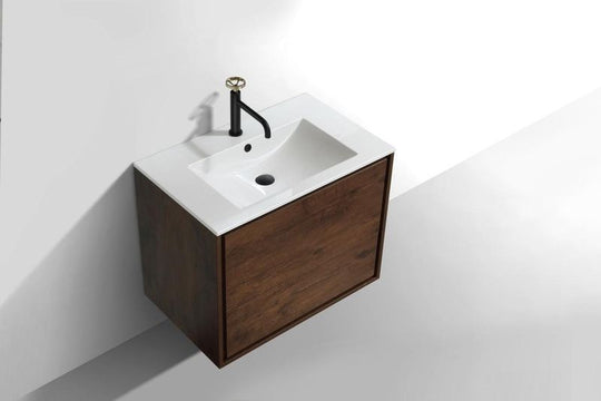 DeLusso 30" Wall Mount Modern Bathroom Vanity - Home and Bath Depot