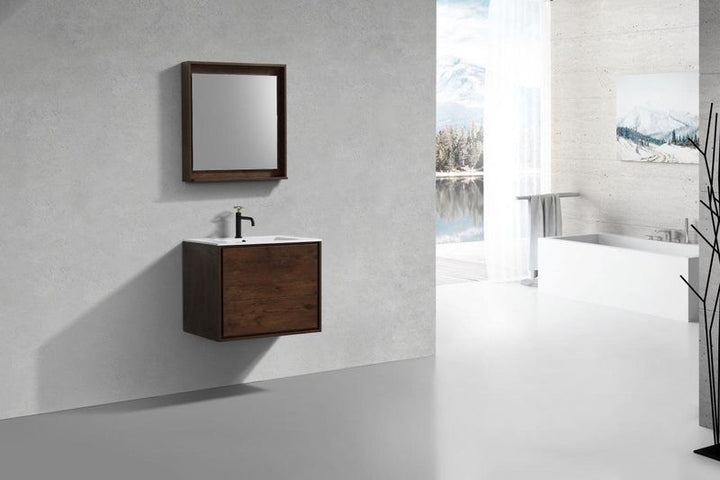 DeLusso 30" Wall Mount Modern Bathroom Vanity - Home and Bath Depot