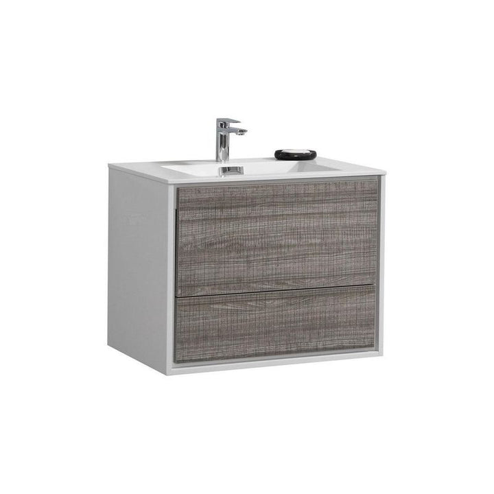 DeLusso 30" Wall Mount Modern Bathroom Vanity - Home and Bath Depot