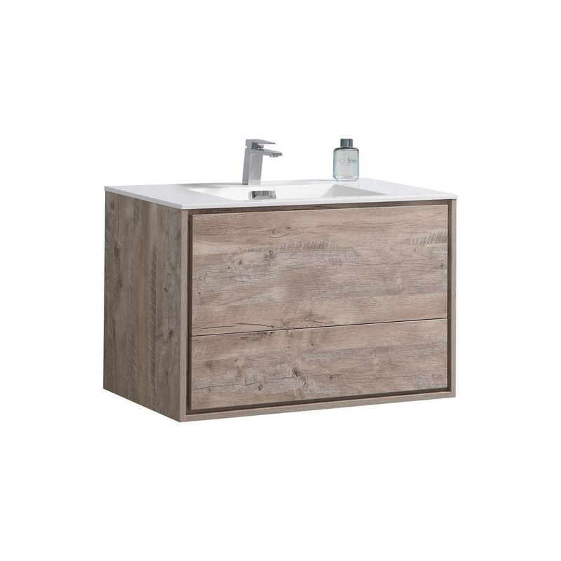 DeLusso 36" Wall Mount Modern Bathroom Vanity - Home and Bath Depot