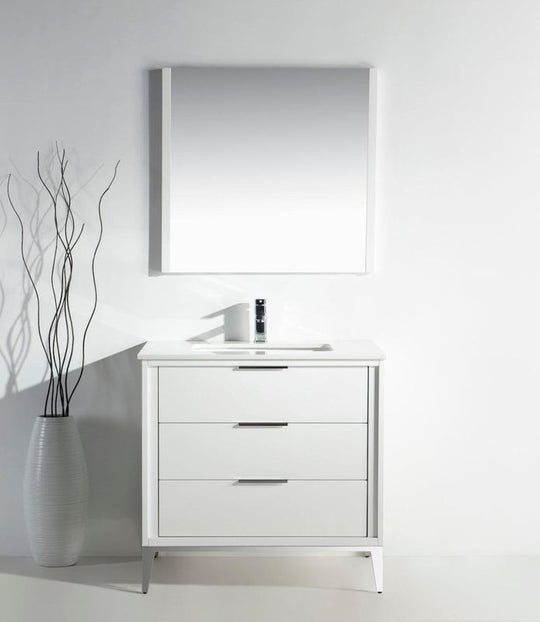 Divani 36" Gloss Vanity with Quartz Countertop - Hbdepot