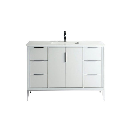 Divani 48" Gloss Vanity with Quartz Countertop - Hbdepot