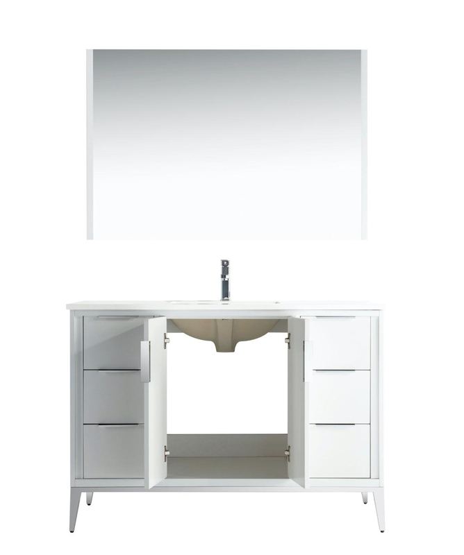 Divani 48" Gloss Vanity with Quartz Countertop - Hbdepot