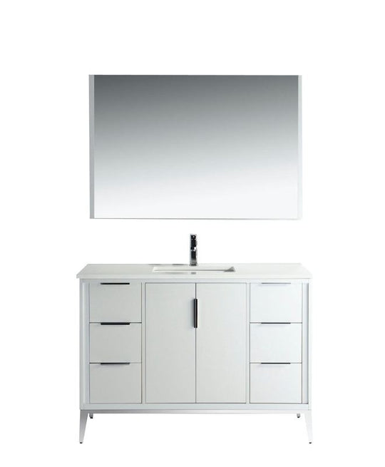 Divani 48" Gloss Vanity with Quartz Countertop - Hbdepot