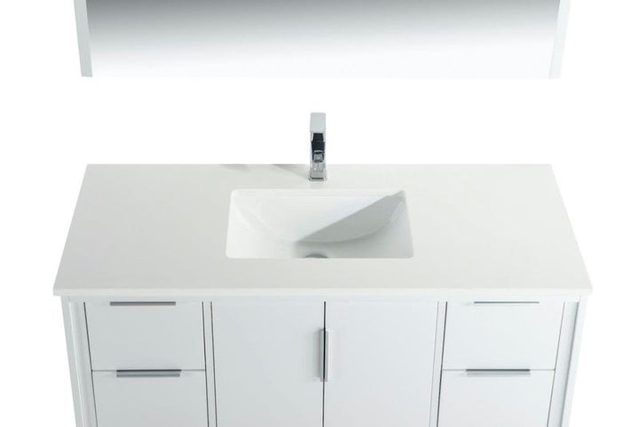 Divani 48" Gloss Vanity with Quartz Countertop - Hbdepot
