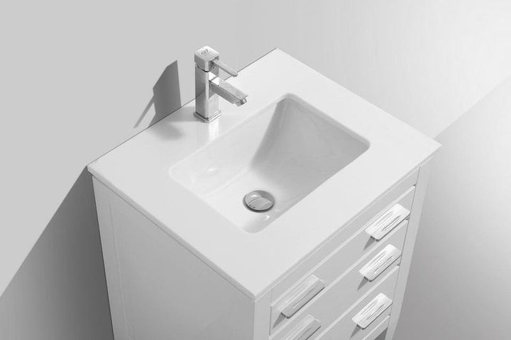 Eiffel 24'' Vanity W/ Quartz Counter Top - Home and Bath Depot