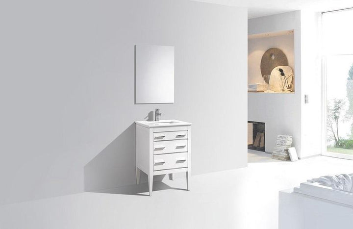 Eiffel 24'' Vanity W/ Quartz Counter Top - Home and Bath Depot