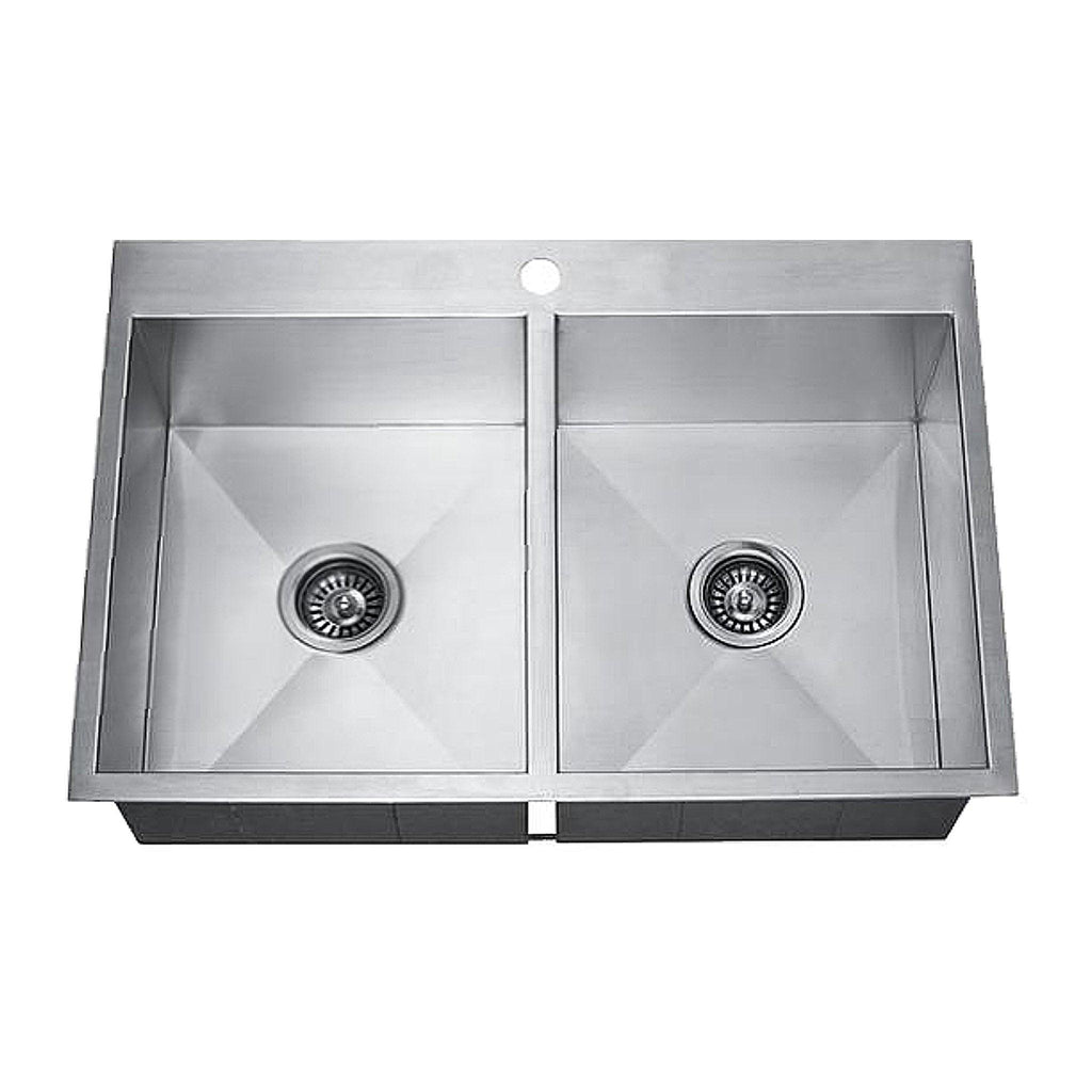 Eldorado 33" x 22" Top-Mount Double Kitchen Sink - Hbdepot